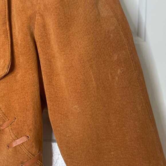 Vintage Rinzi International Collection 100% Leather Brown Suede Jacket & Top Set - Picture 7 of 15